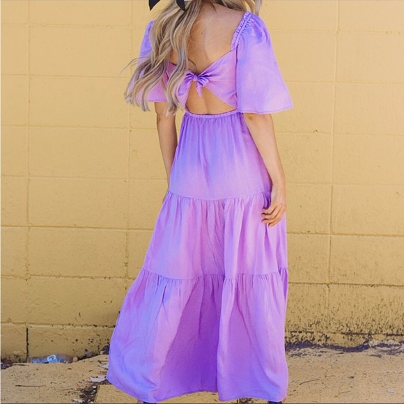 FRNCH Paris NWOT purple prairie maxi dress - Picture 2 of 16